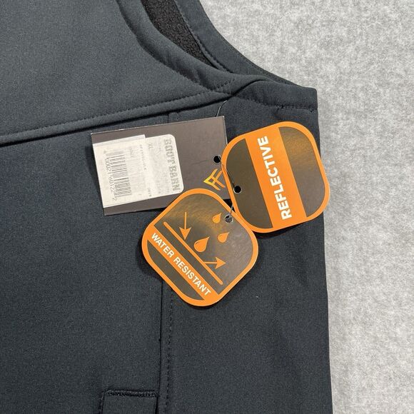 HAWX Men’s XL Black Reflective Softshell Moto Work Vest Water Resistant NWT - Picture 3 of 12